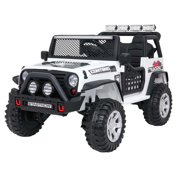 Elektrické autíčko Jeep BEAST 4x4 - MP3 - biele